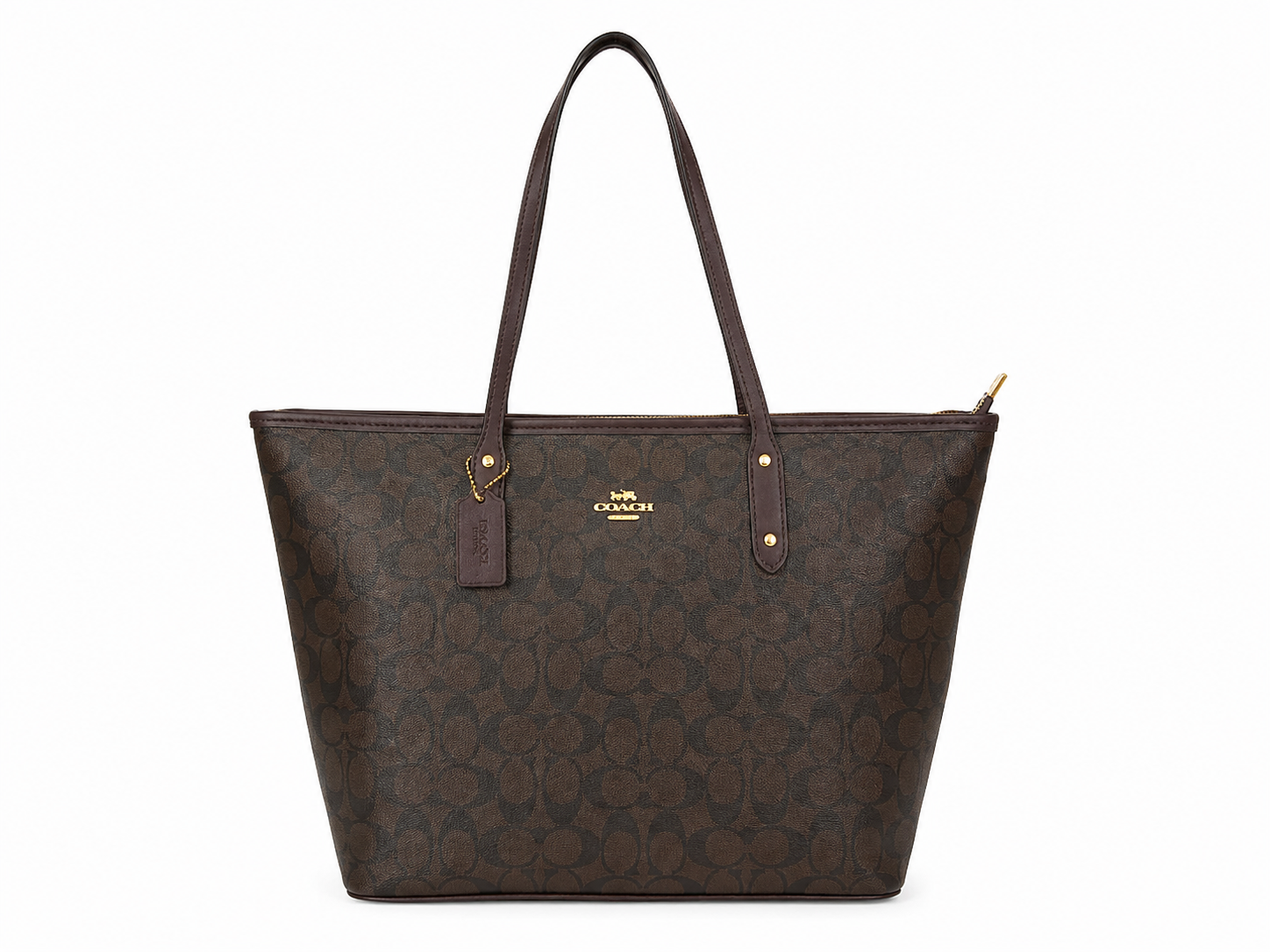 COACH Signature Canvas City Medium Tote Bag – BRAND BAGS