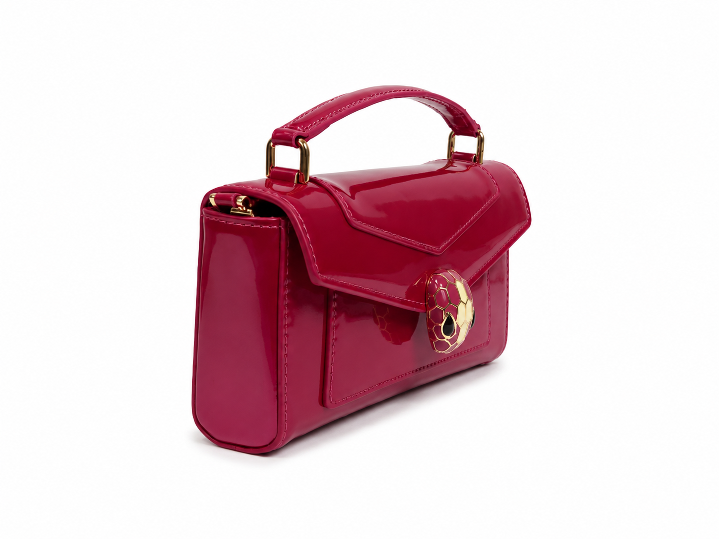 Bulgari Calfskin Serpenti Forever Crossbody Bag Pink