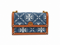 TORY BURCH T Monogram Denim Small Shoulder Bag