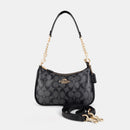 Coach Signature Canvas Teri Shoulder Bag