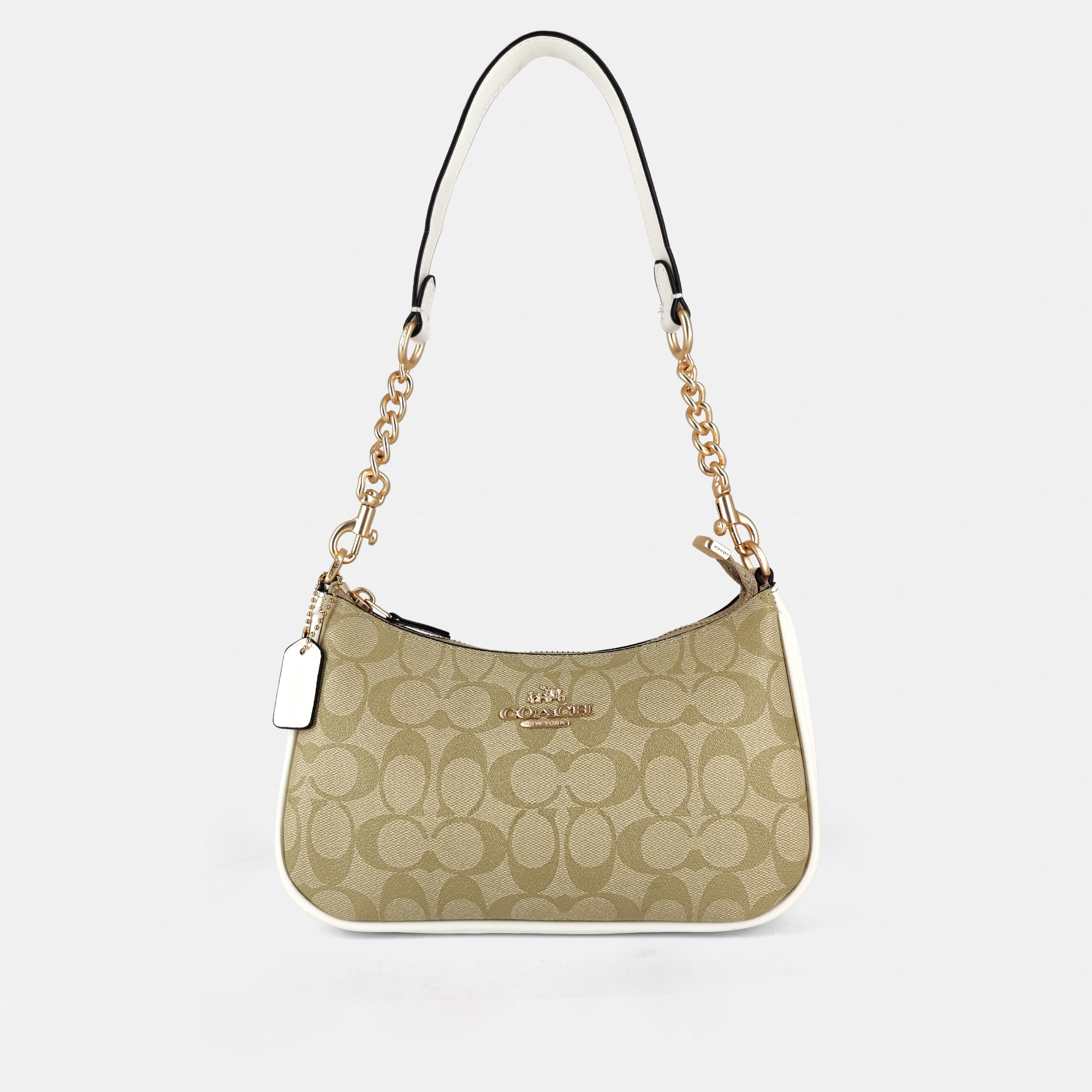 Coach Signature Canvas Teri Shoulder Bag
