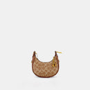 Coach-inspired signature crescent shoulder bag