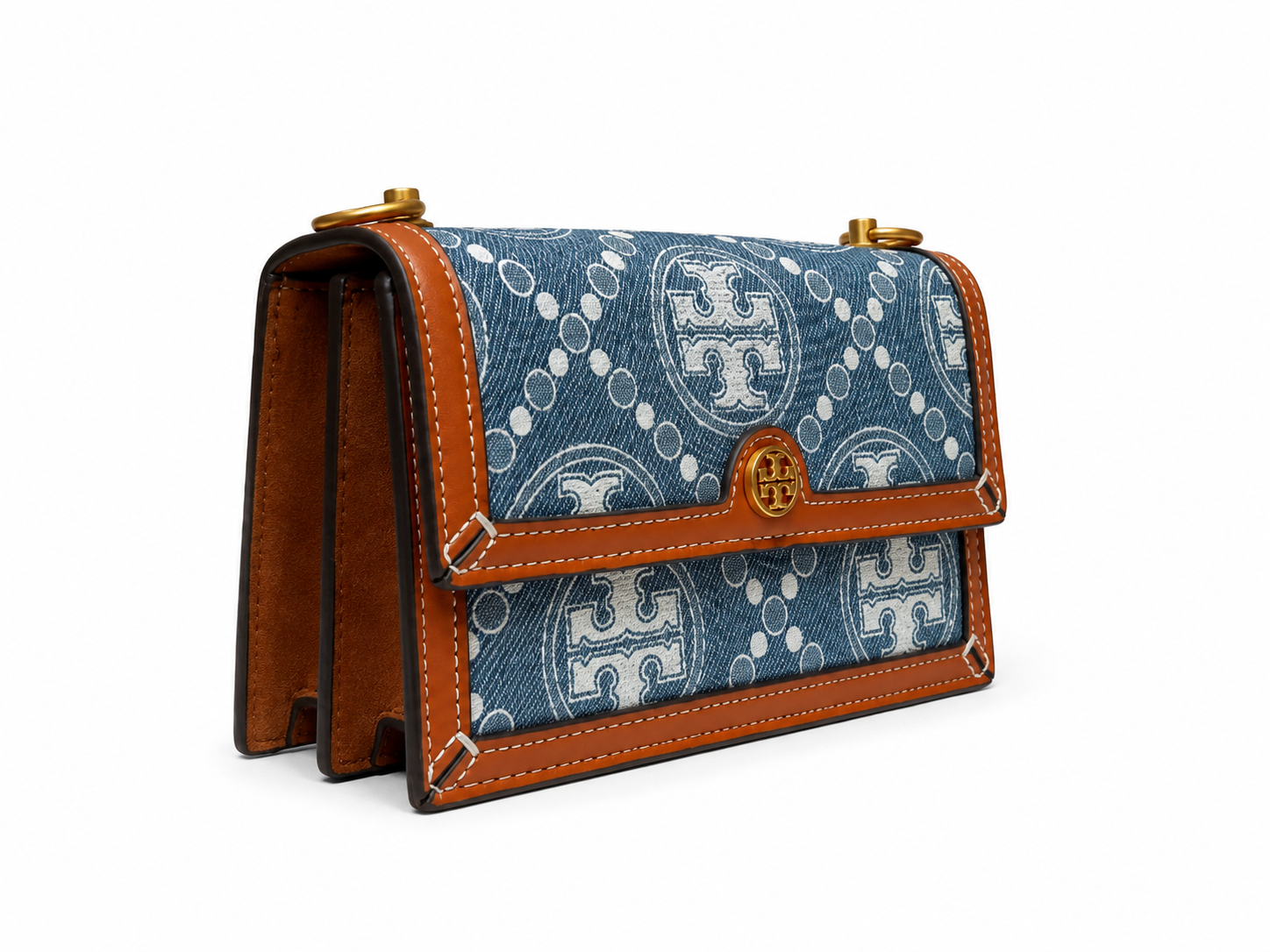TORY BURCH T Monogram Denim Small Shoulder Bag