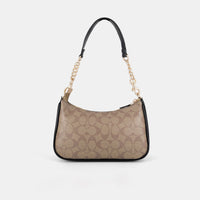 Coach Signature Canvas Teri Shoulder Bag