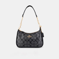 Coach Signature Canvas Teri Shoulder Bag