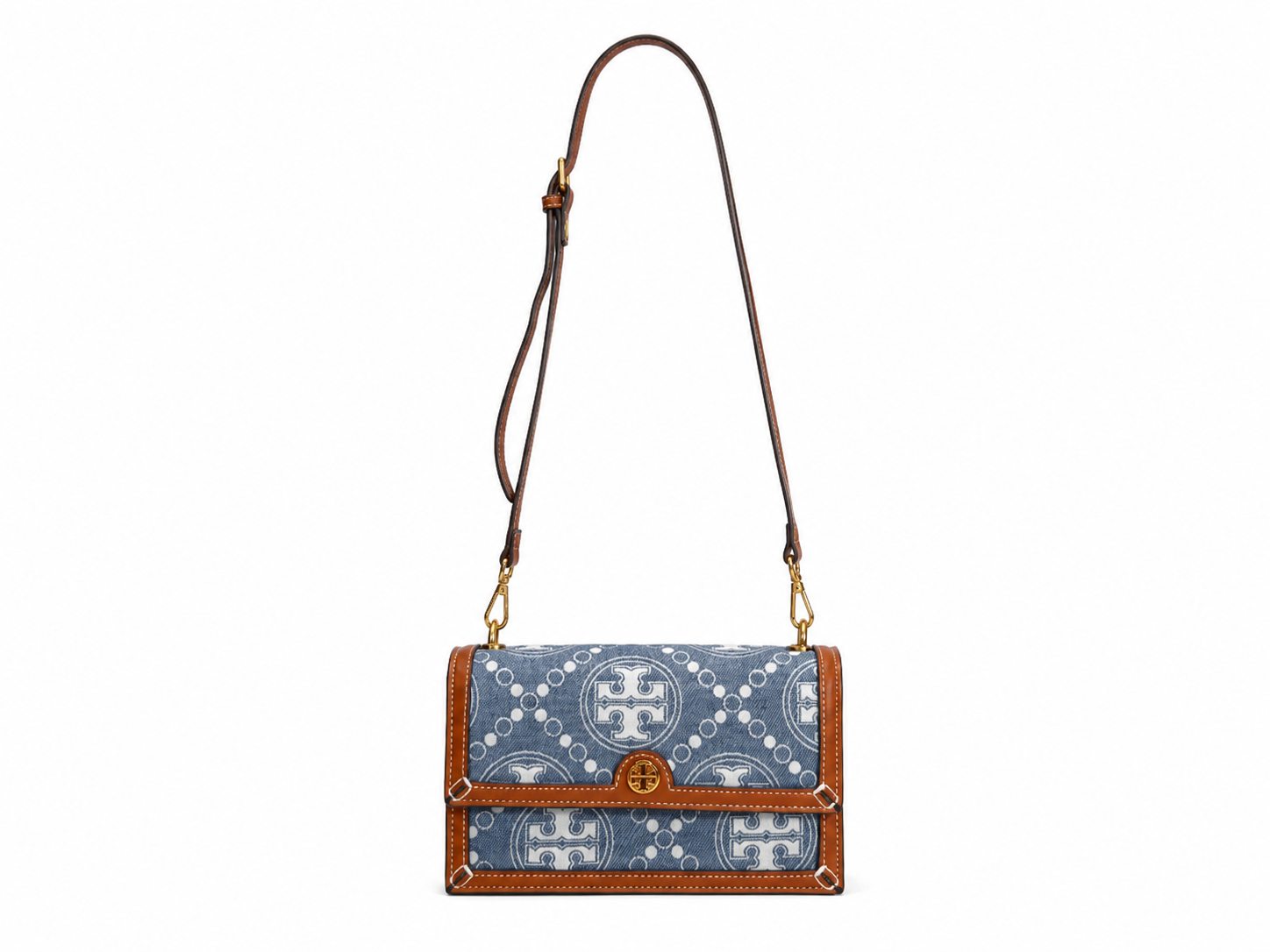 TORY BURCH T Monogram Denim Small Shoulder Bag