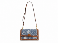TORY BURCH T Monogram Denim Small Shoulder Bag