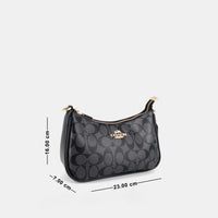 Coach Signature Canvas Teri Shoulder Bag