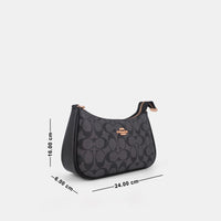 Coach Teri Shoulder Bag with distinctive cherry charms and a matching detachable pouch. (Premium Model)