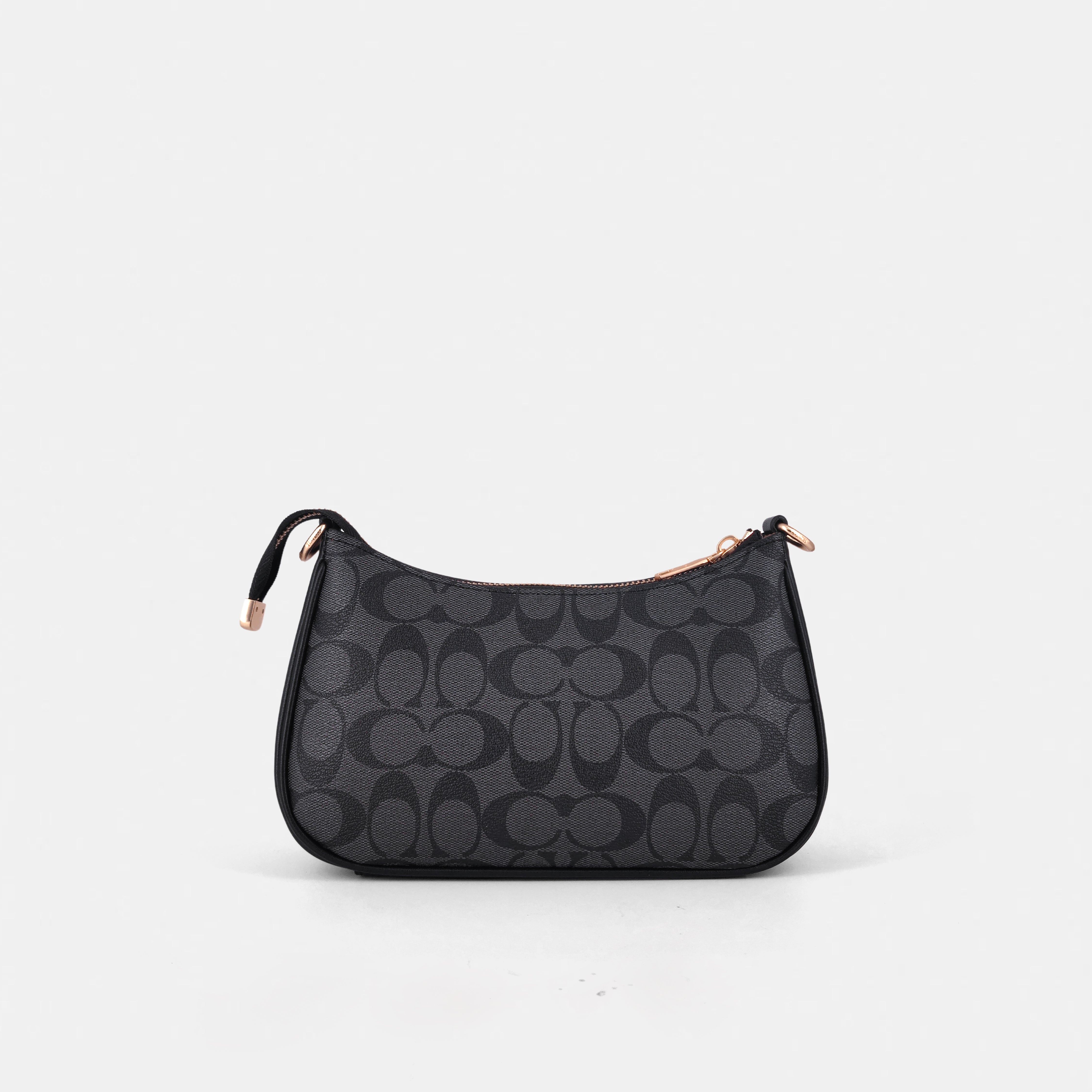 Coach Teri Shoulder Bag with distinctive cherry charms and a matching detachable pouch. (Premium Model)
