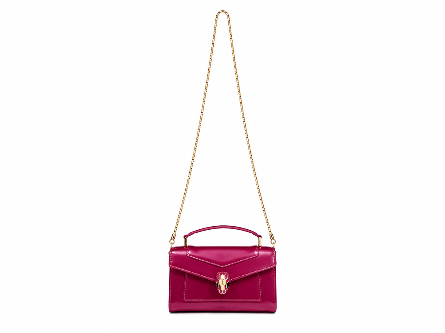 Bulgari Calfskin Serpenti Forever Crossbody Bag Pink