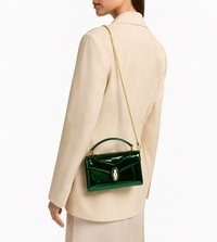 Bulgari Calfskin Serpenti Forever Crossbody Bag Shinning Green