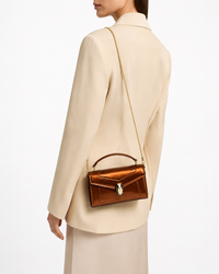 Bulgari Calfskin Serpenti Forever Crossbody Bag Brown
