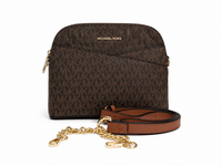 Michael Kors Brown Jet Set Travel Logo Medium Cross Body Bag