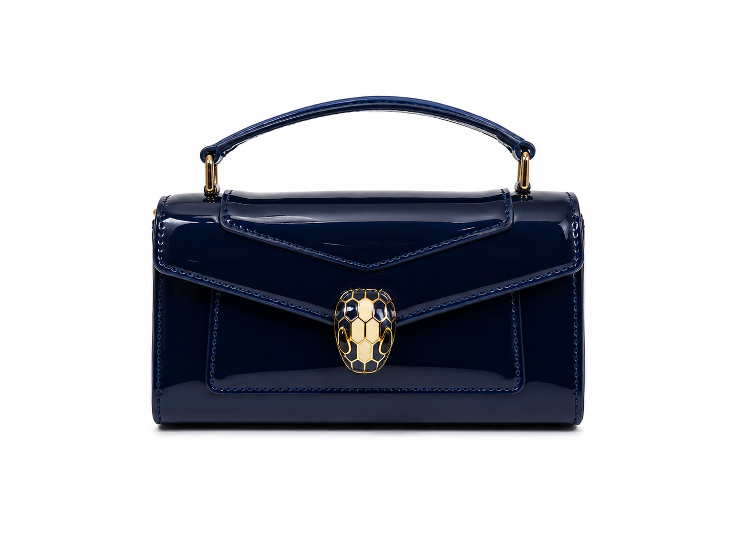 Bulgari Calfskin Serpenti Forever Crossbody Bag Shinning Blue