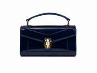 Bulgari Calfskin Serpenti Forever Crossbody Bag Shinning Blue