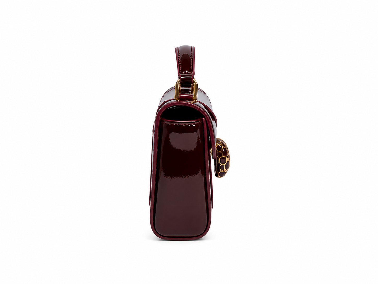 Bulgari Calfskin Serpenti Forever Crossbody Bag Wine Red