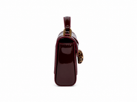 Bulgari Calfskin Serpenti Forever Crossbody Bag Wine Red