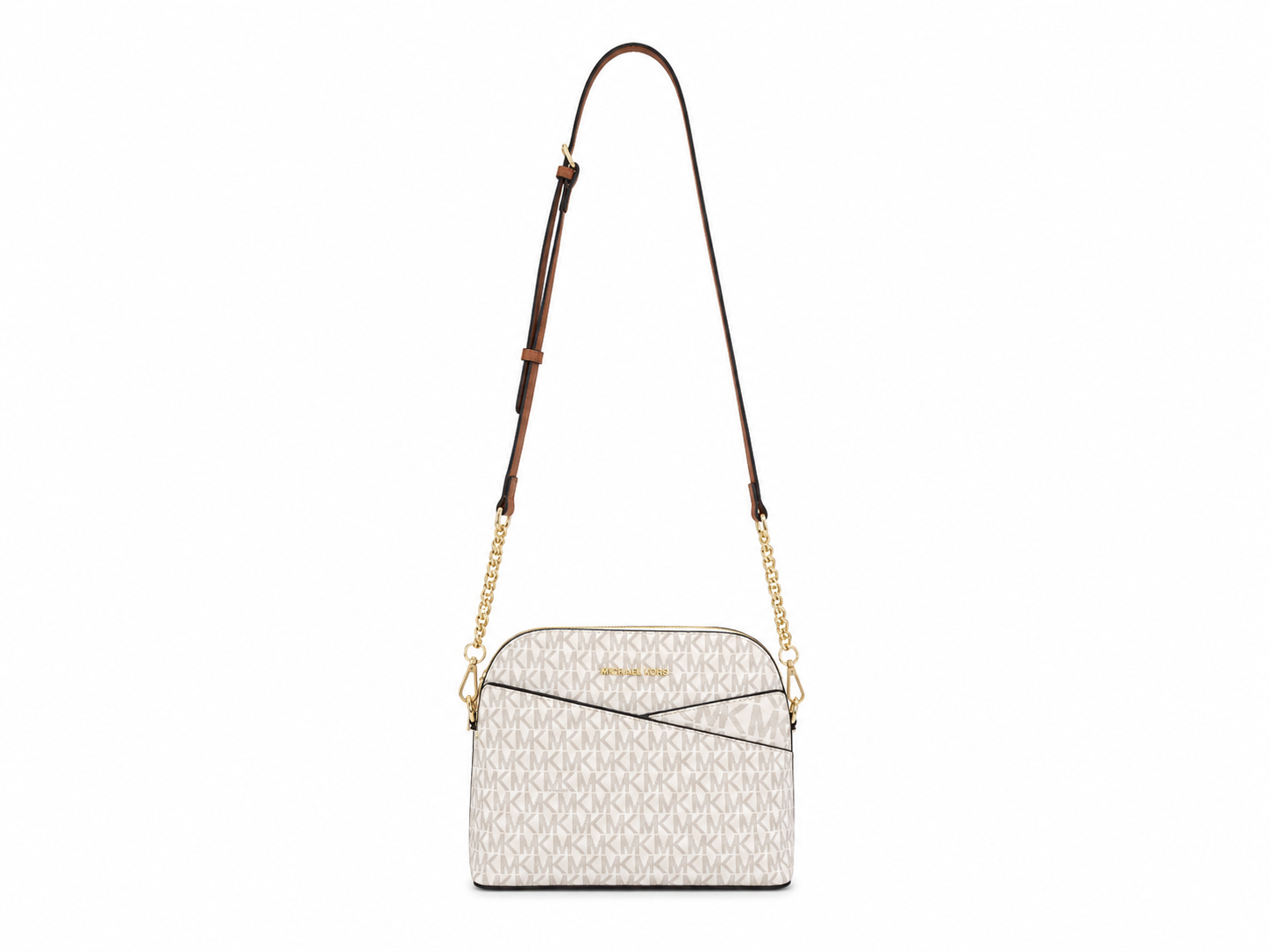 Michael Kors Brown Jet Set Travel Logo Medium Cross Body Bag