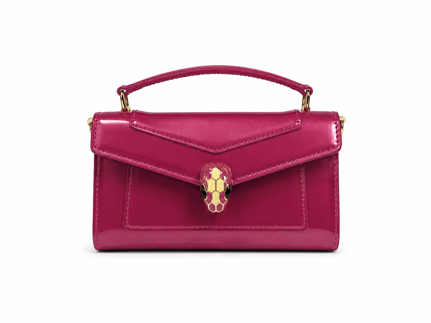 Bulgari Calfskin Serpenti Forever Crossbody Bag Pink