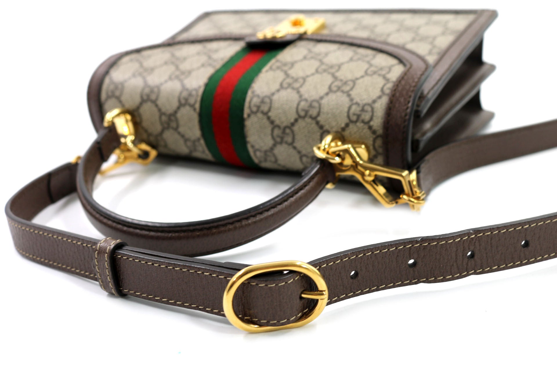 GUCCI - Small Ophidia Gg Supreme Top Handle Bag