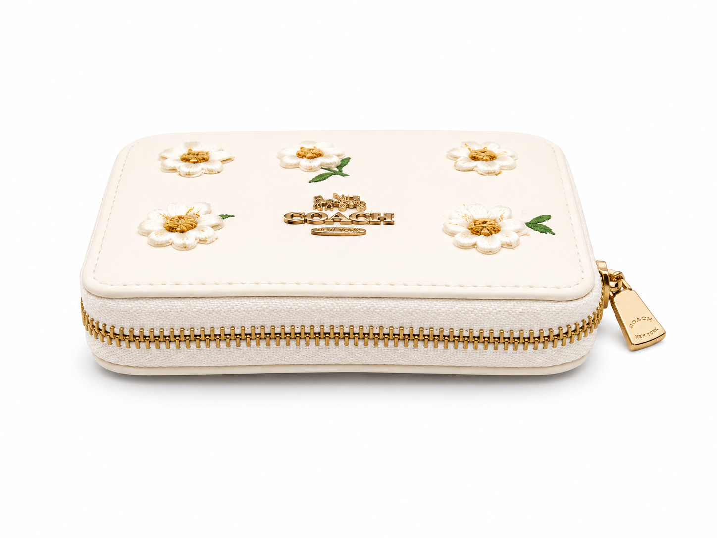 COACH Floral Print Zip-Around Wallet