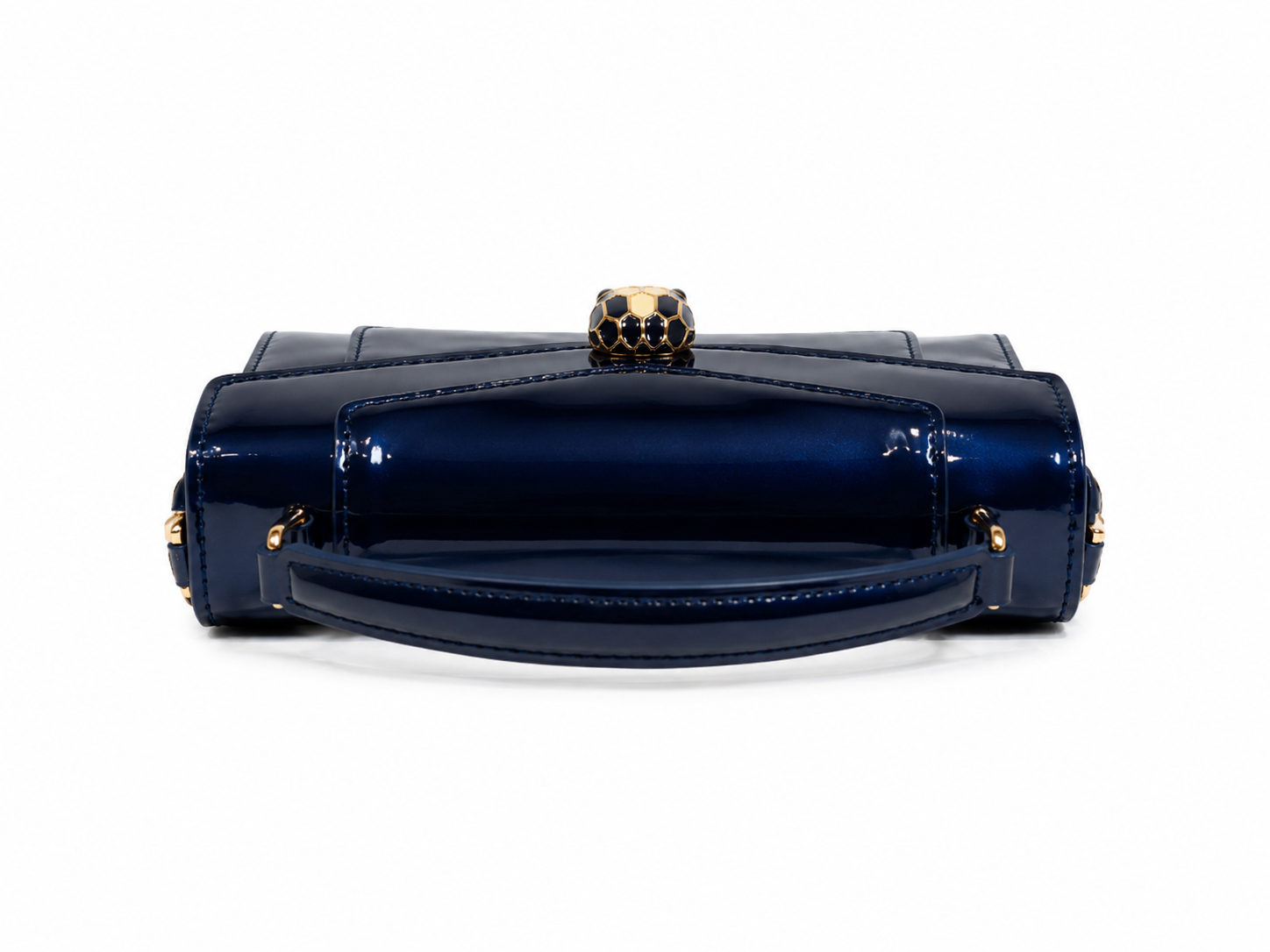 Bulgari Calfskin Serpenti Forever Crossbody Bag Shinning Blue