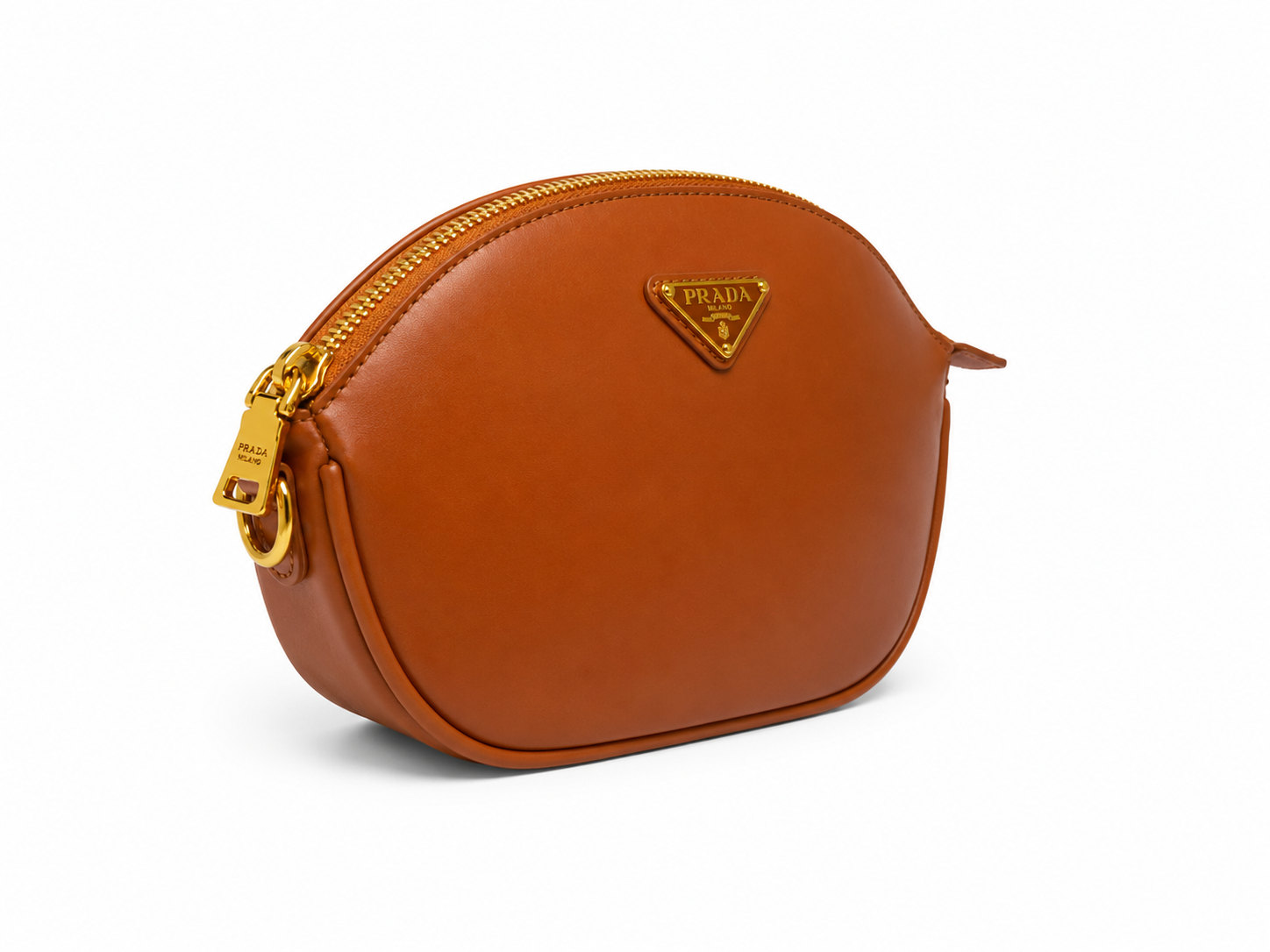 PRADA - Tan Leather Cross Body Bag