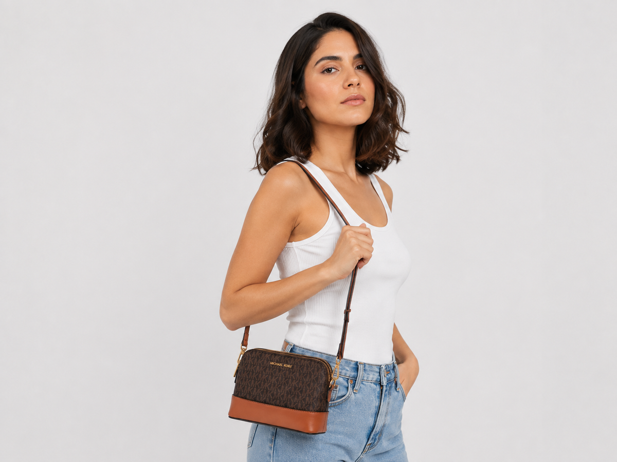 Michael Kors Large Logo Dome Crossbody Bag