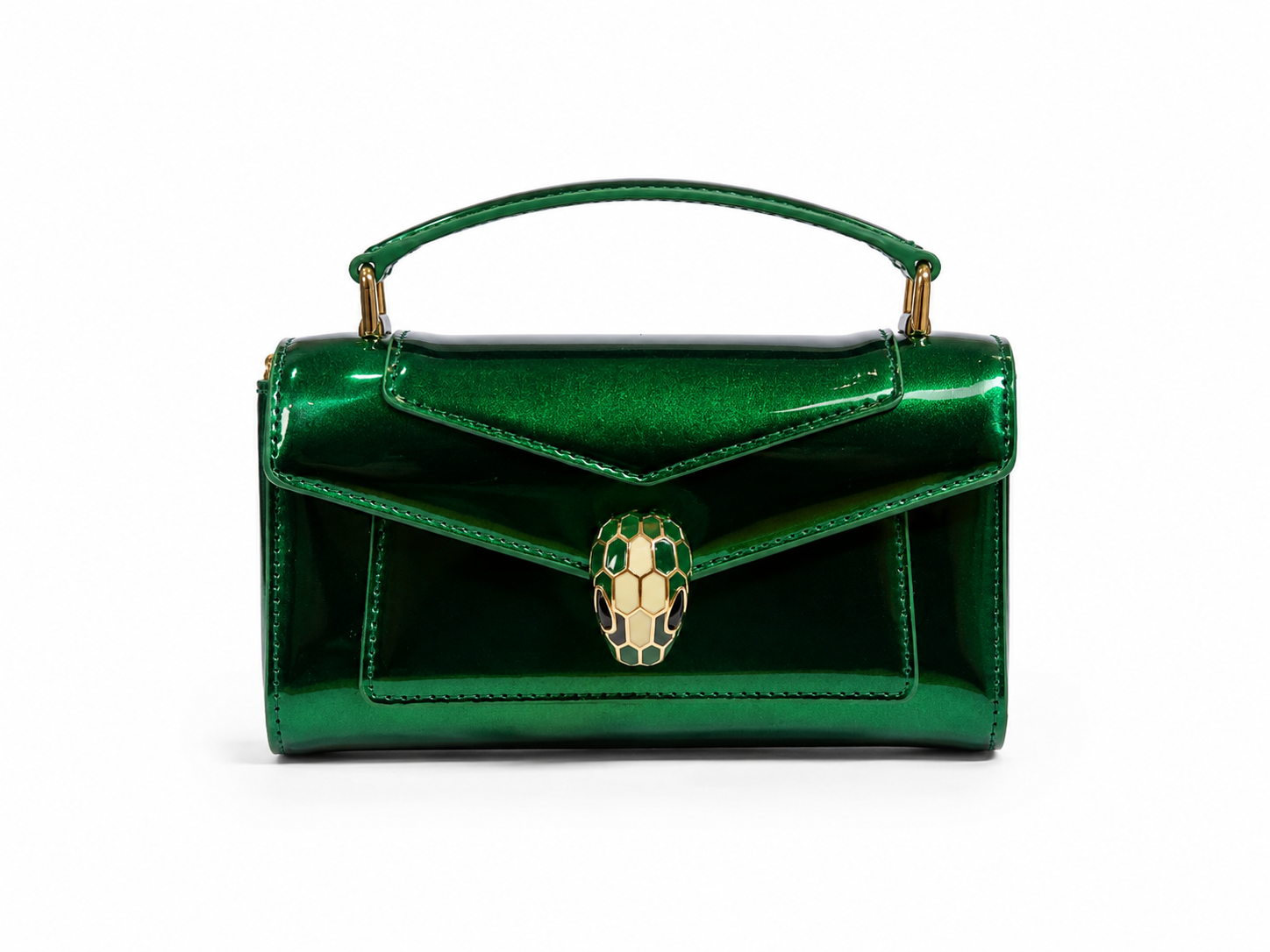 Bulgari Calfskin Serpenti Forever Crossbody Bag Shinning Green