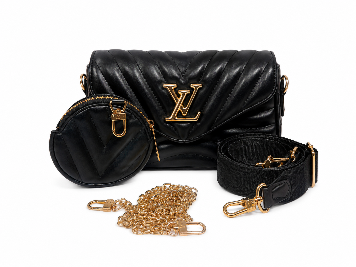 Louis Vuitton Pre-Owned New Wave Multi Pochette Quilted Leather crossbody bag