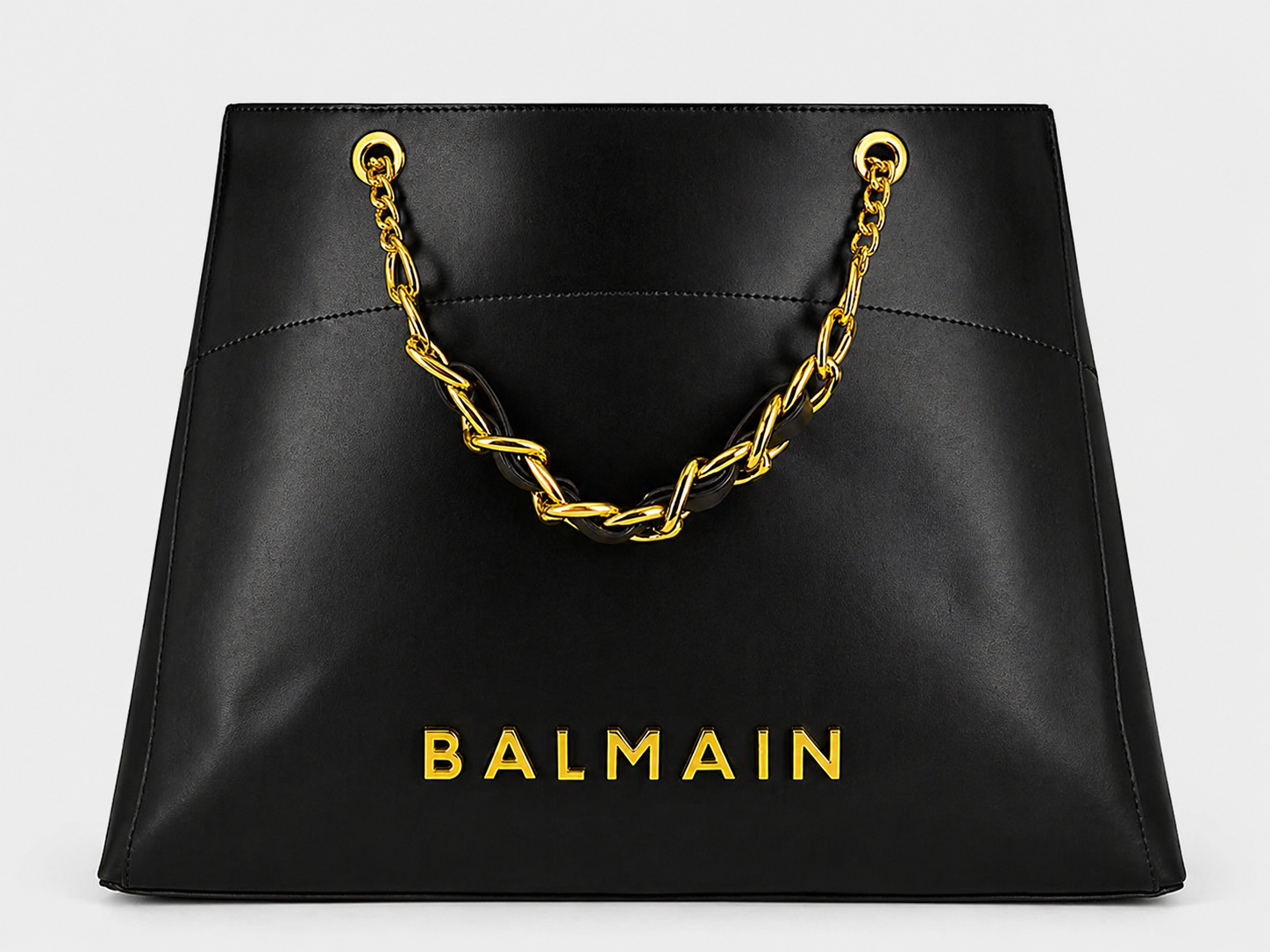 Balmain-Inspired Structured Tote