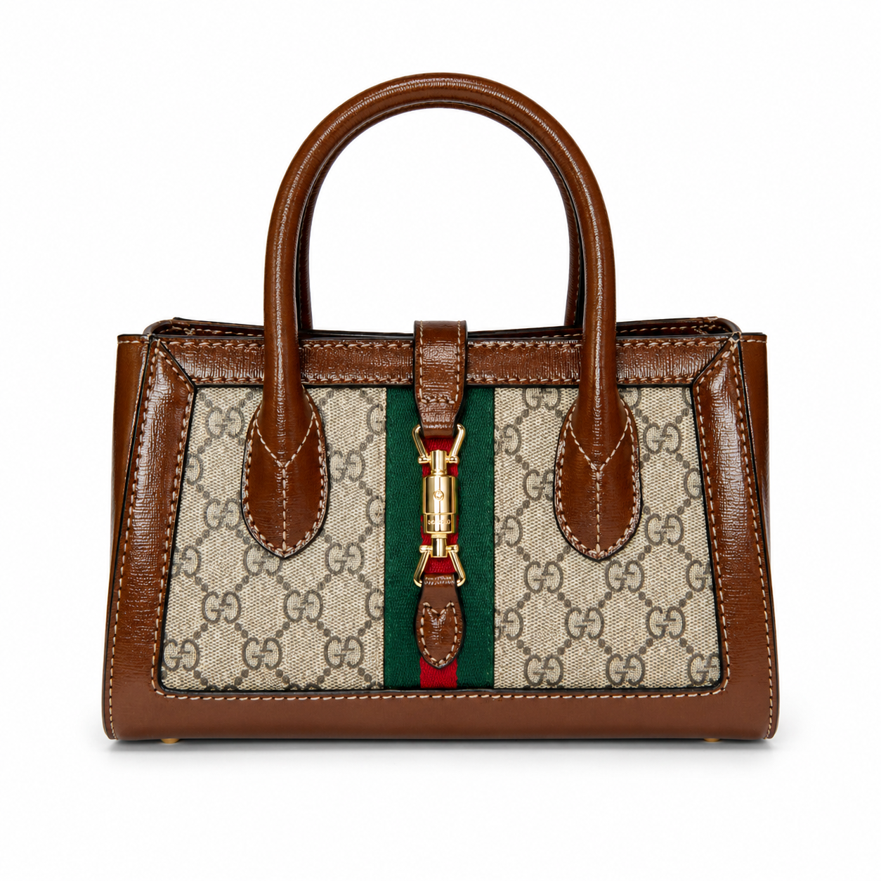 Gucci Small Tote With Piston closure with box