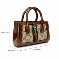 Gucci Small Tote With Piston closure with box