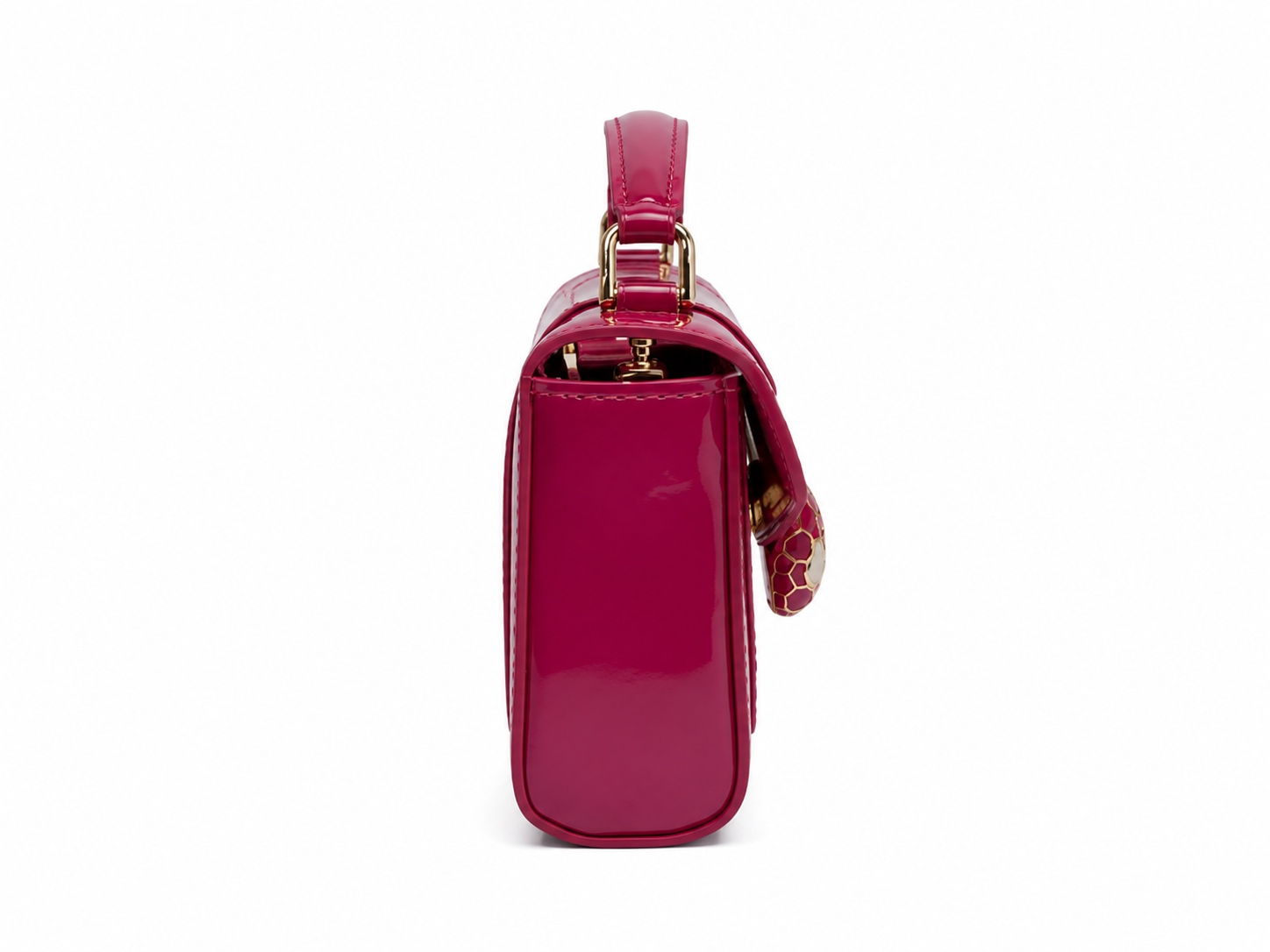Bulgari Calfskin Serpenti Forever Crossbody Bag Pink