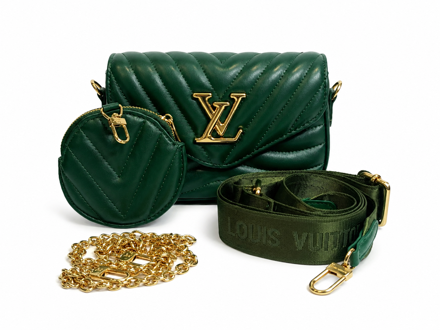 Louis Vuitton Pre-Owned New Wave Multi Pochette Quilted Leather crossbody bag