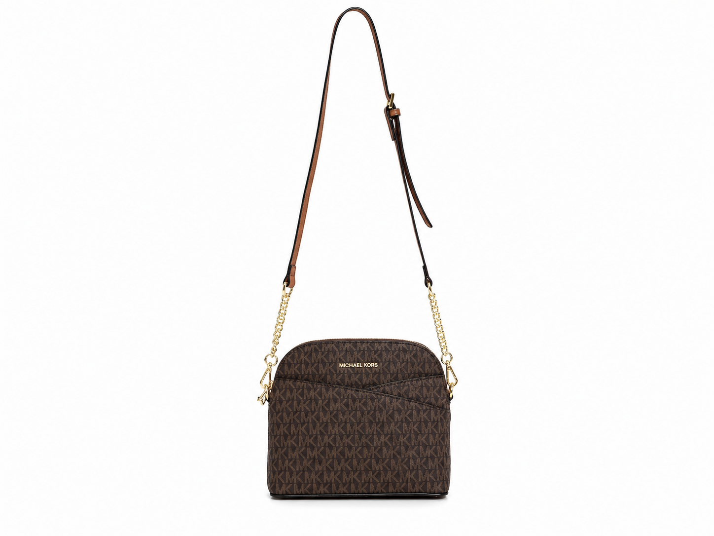 Michael Kors Brown Jet Set Travel Logo Medium Cross Body Bag