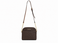 Michael Kors Brown Jet Set Travel Logo Medium Cross Body Bag