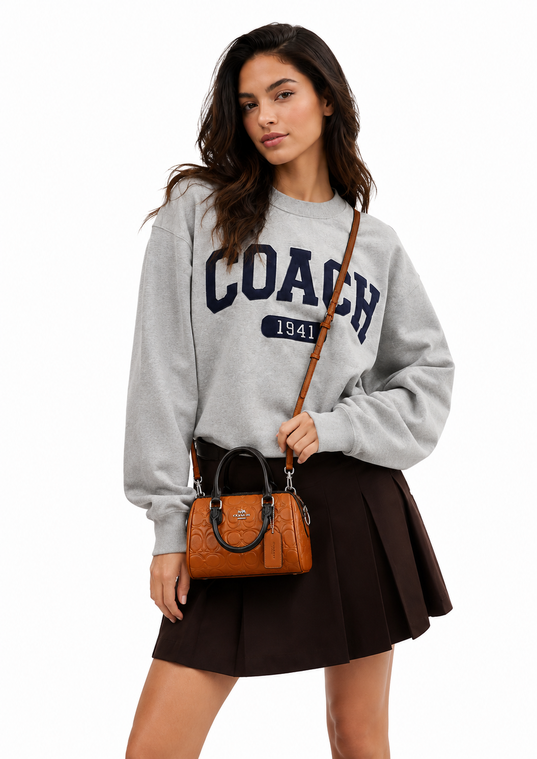 Mini Rowan Crossbody Bag In Signature Leather