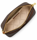 Michael Kors Brown Jet Set Travel Logo Medium Cross Body Bag