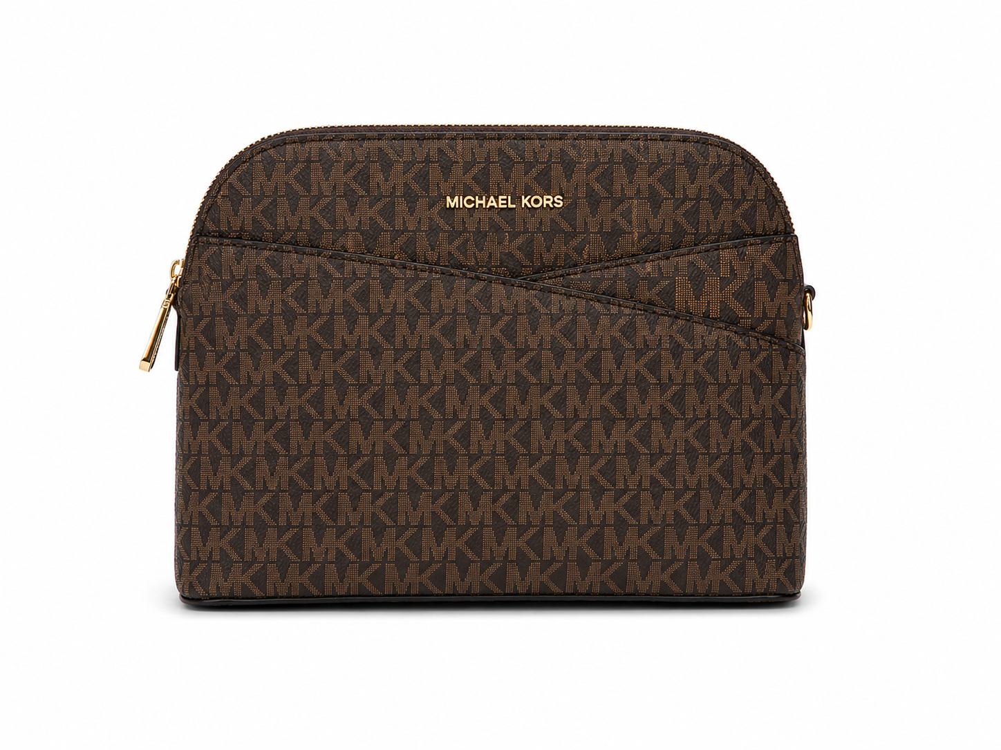 Michael Kors Brown Jet Set Travel Logo Medium Cross Body Bag