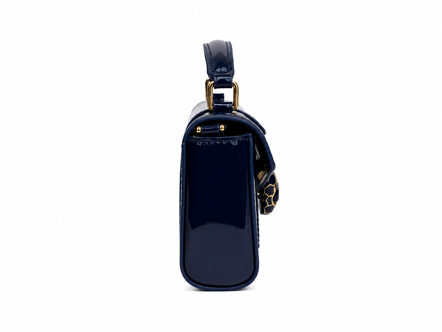 Bulgari Calfskin Serpenti Forever Crossbody Bag Shinning Blue
