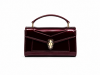 Bulgari Calfskin Serpenti Forever Crossbody Bag Wine Red